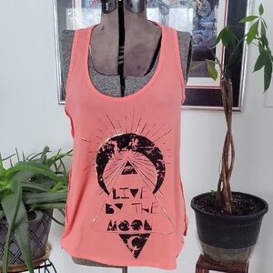 Self-Esteem Tank Top, Medium, Orange-Pink